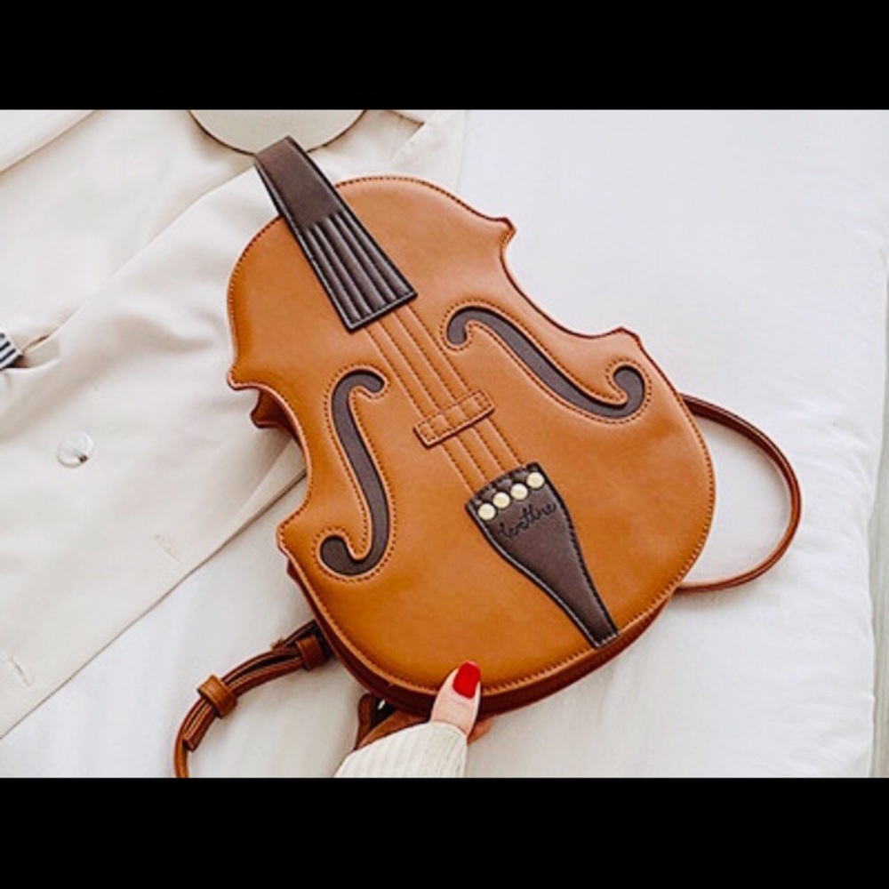 NEW Musical Instrument Style 2-Way Backpack Brown - Picture 6 of 7